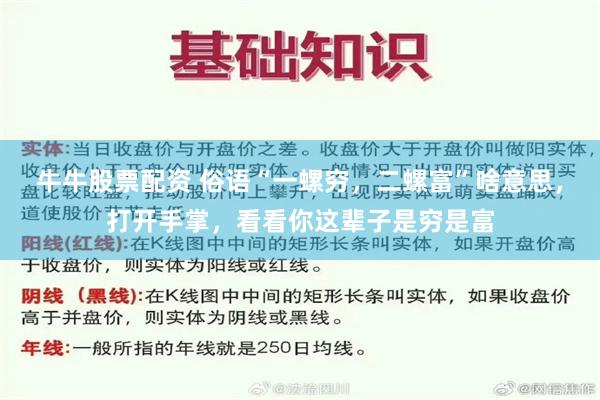 牛牛股票配资 俗语“一螺穷，二螺富”啥意思，打开手掌，看看你这辈子是穷是富