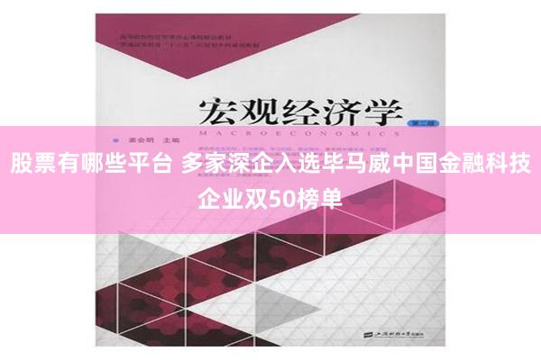 股票有哪些平台 多家深企入选毕马威中国金融科技企业双50榜单